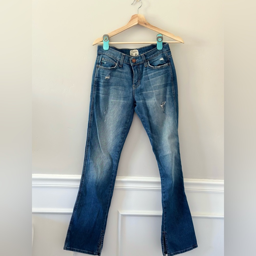 EUC Current/Elliott The Slit Slim Boot Blue Jeans - 27